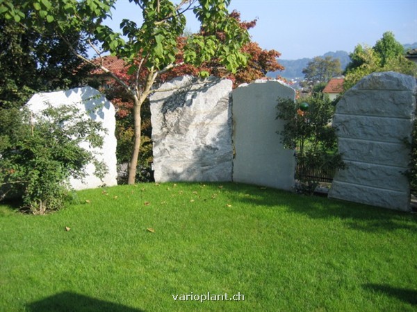 Sichtschutz mit Krustenplatten